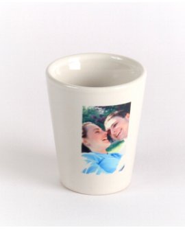 Baltas keramikinis stikliukas su Jūsų pasirinkta nuotrauka