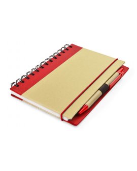 Notepad with pen red