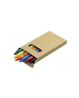 Crayons in paper box - 6pcs