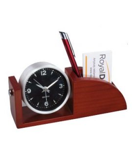 Desk clock with organizer
