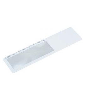 Bookmark with magnifier and ruler
