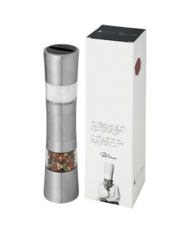Dual pepper and salt grinder