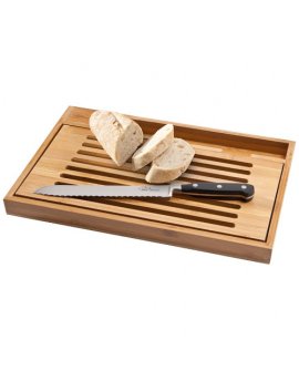Bistro cutting board with bread knife